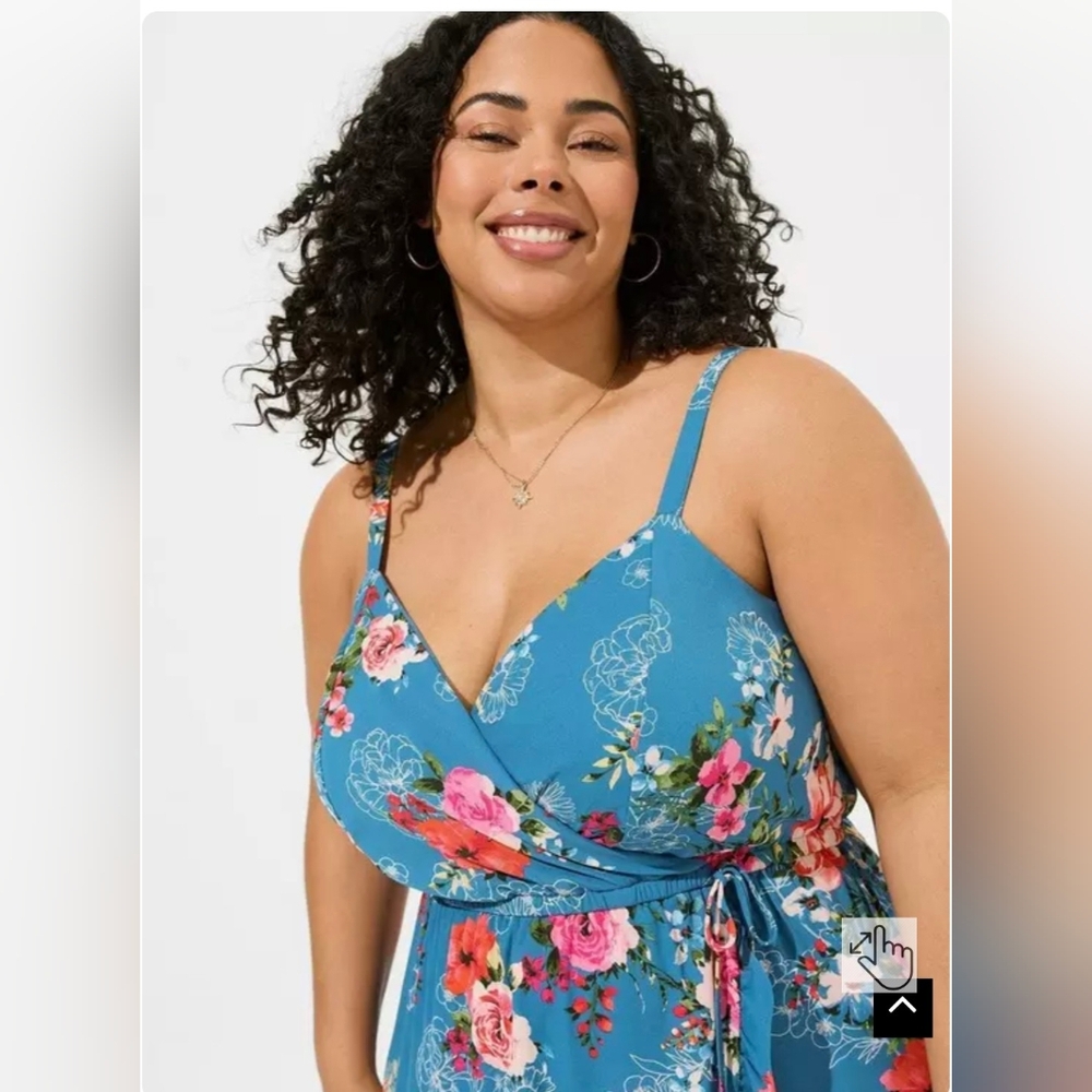 NWT Floral Romper Dress 1X - Picture 4 of 7
